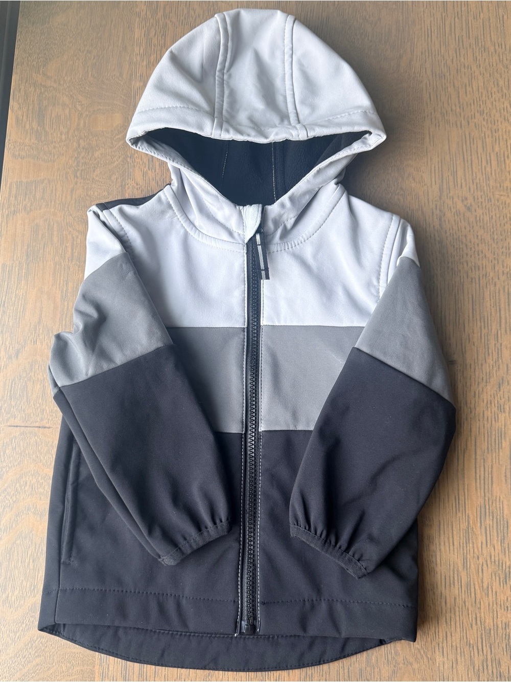 Cat & Jack Kids Color block Soft-shell Jacket - Gray/Black - Size 2T